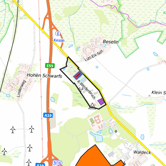Detaildarstellung der gesuchten Gewerbefläche